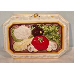 Vintage Japan Ceramic Vegetable Wall Plaque Kitchen Decor